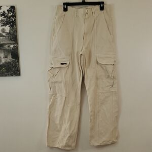 BDG Baggy Cotton Cargo Jeans Size 33 Womens Ivory